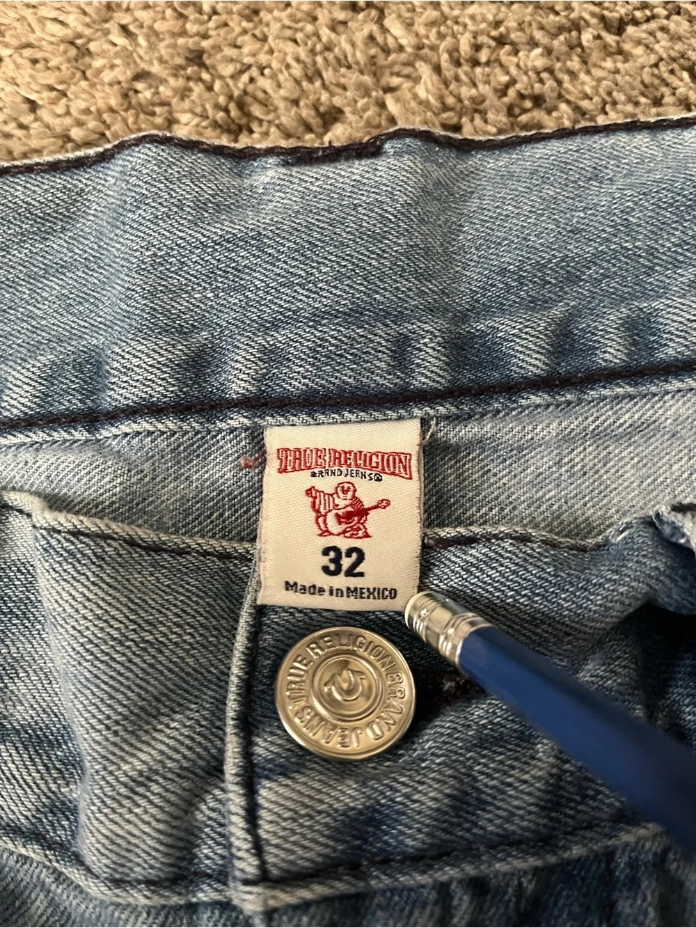 True Religion Men's Distressed Denim Shorts